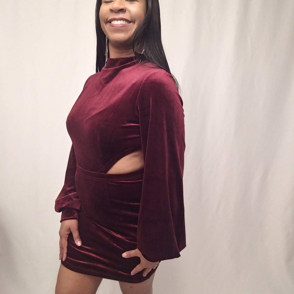 Velvet Mini Dress - Picture 2 of 3